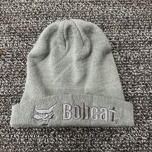 Bobcat Beanie Hat Embroidered Logo Unisex Knit Cap One Size Fits Most Grey